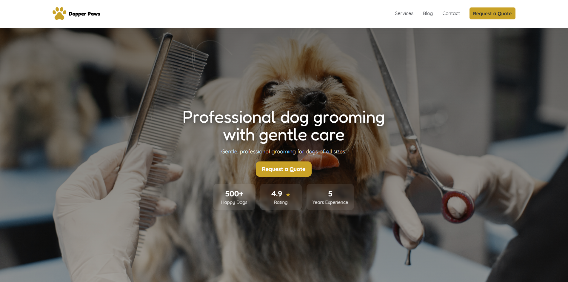 Dapper Paws website thumbnail