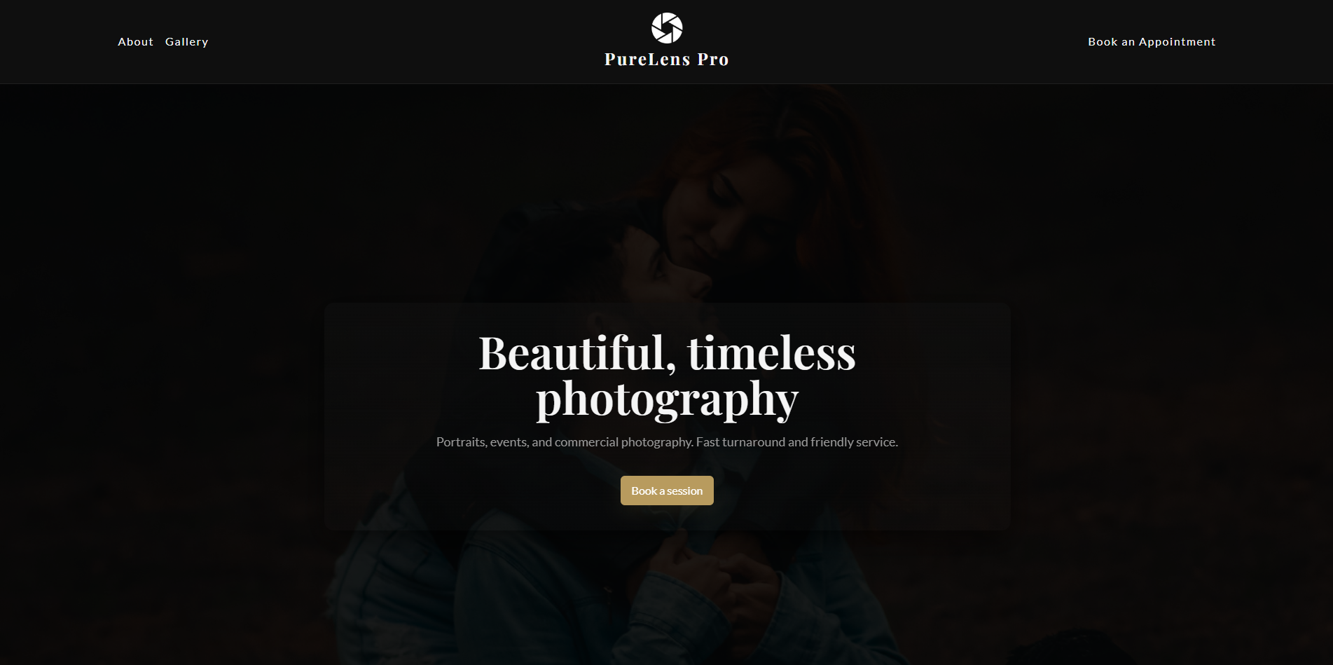 PureLens Pro website thumbnail