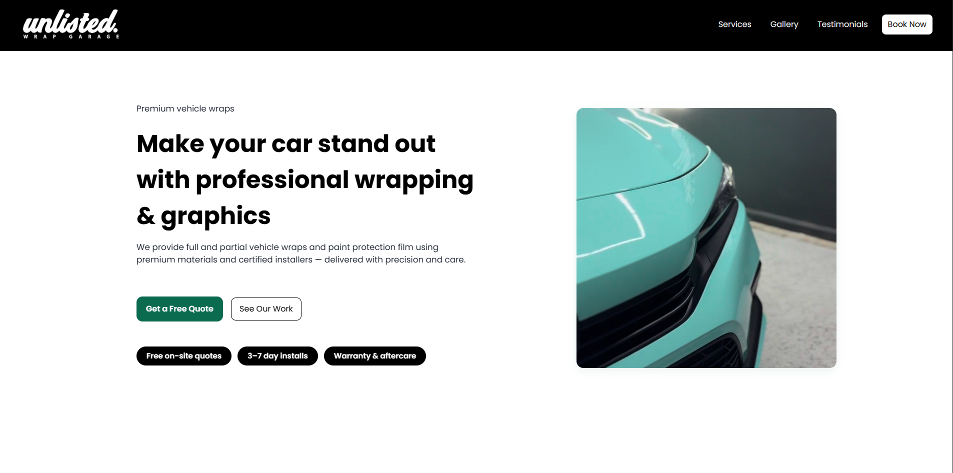 Unlisted Garage website thumbnail